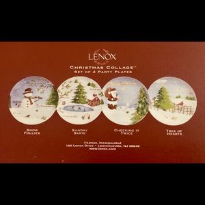 LENOX Christmas Plate Collage set of 4 🎄